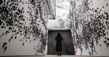 Black Cloud, 2007
Paper 
Installation view at Phoenix Art Museum, 2017
by Carlos Amorales (b. 1970)