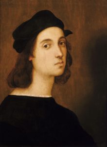 Self-portrait, 1504–1506 Oil on board 18.7 in × 13 inches by Raphael