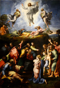 The Transfiguration, 1516–20 Tempera on wood 160 in × 110 inches by Raphael