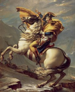 Napoleon Crossing the Alps, 1800 Oil on canvas 259 x 221 cm by Jacques-Louis David (1748 - 1845)