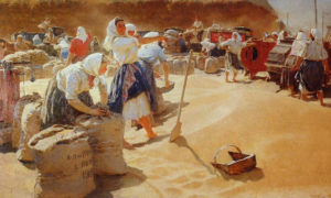 Bread, 1949 Oil on canvas 370 x 201 cm by Tetyana Yablonska
