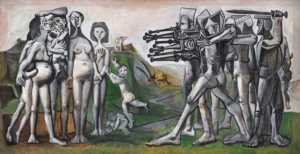 Massacre in Korea, 1951 Oil on canvas 1.1 m x 2.1 m by Pablo Picasso (1881- 1973)