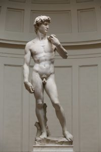 David, 1501–1504 Marble 17 × 6.5 feet by Michelangelo