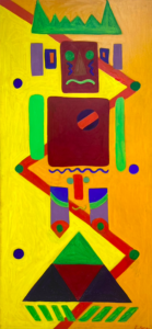 Ancestral Spirit, 1969 Acrylic on canvas 89 1/2h x 41 1/2w inches by Ellsworth Ausby 