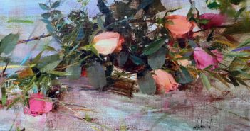 Roses, 1996
Oil on panel
8 x 16 inches
by Richard Schmidt
