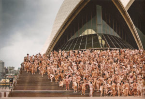 Participants preparing for a photo at the Sydney Opera House, 2010.