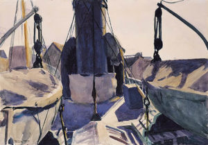 Funnel of Trawler, 1924 Watercolour by Edward Hopper