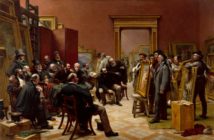 The Council of the Royal Academy selecting Pictures for the Exhibition, 1875, 1876
Oil on canvas
145.2 x 220.1 cm
by Charles West Cope, RA (1811 - 1890)